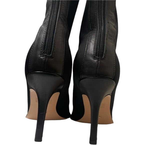 TONY BIANCO Sock Boot Vegan Ankle Boots Stiletto Witchy Black Size 9.5 - Picture 6 of 10